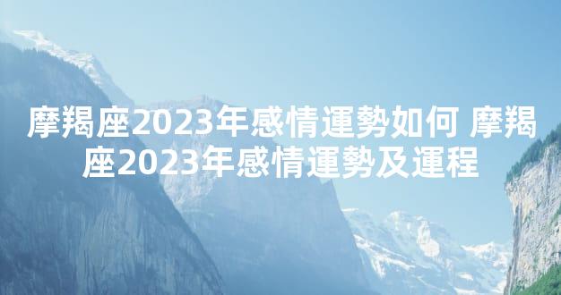 摩羯座2023年感情運勢如何 摩羯座2023年感情運勢及運程